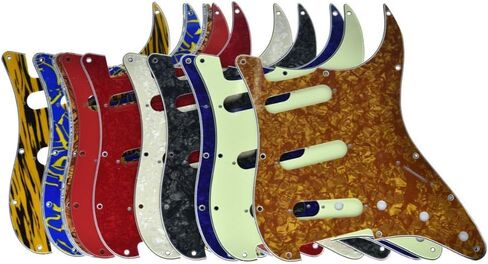 KAISH 11 Hole ST/Strat Style Pickguard SSS Pick Guard for USA/Mexico Stratocaster/Strat Abalone Pearl in Saudi Arabia