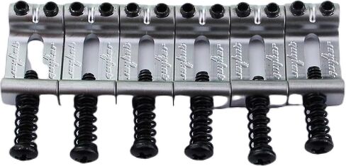 Guyker 10.5mm Tremolo Bridge Bent Bras Saddles، Bridge Saddles Tremolo System استبدال جزء متوافق مع Strat ST Tele TL جيتار كهربائي (مجموعة من 6، كروم) in Saudi Arabia
