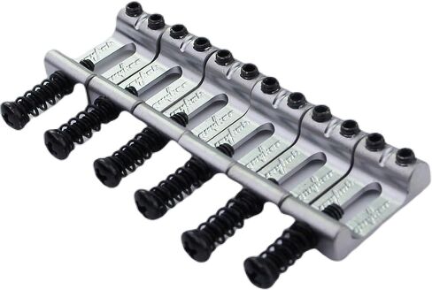 Guyker 10.5mm Tremolo Bridge Bent Bras Saddles، Bridge Saddles Tremolo System استبدال جزء متوافق مع Strat ST Tele TL جيتار كهربائي (مجموعة من 6، كروم) in Saudi Arabia