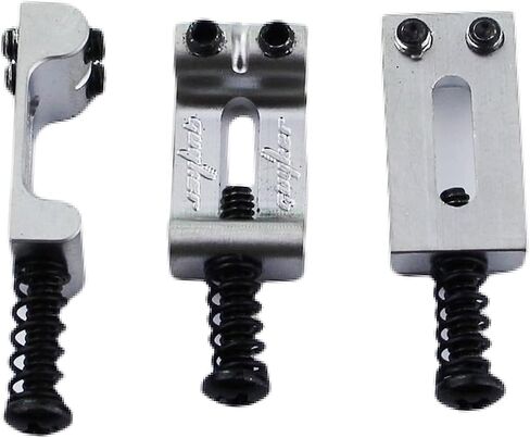 Guyker 10.5mm Tremolo Bridge Bent Bras Saddles، Bridge Saddles Tremolo System استبدال جزء متوافق مع Strat ST Tele TL جيتار كهربائي (مجموعة من 6، كروم) in Saudi Arabia