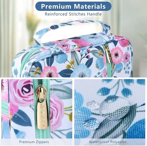G-LEAF Bible Cover Case/Book Cover, Bible Case for Women Girls, Bible Cover Bags Floral Pattern With Handle Fits for Standard Size Bible, 9.5x6.7x2.5 In in Saudi Arabia