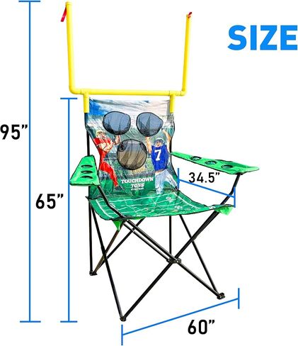 مجموعة ألعاب القذف والكراسي الخلفية مقاس XXL العملاقة - بطول 8 بوصات - لعبة كرة قدم خارجية تتسع لشخصين إلى 4 أشخاص - تتضمن كرات القدم ومضخة هواء وحقيبة للركل وحقيبة تخزين - للخياطة والفناء الخلفي والشاطئ والمتنزهات in Kuwait