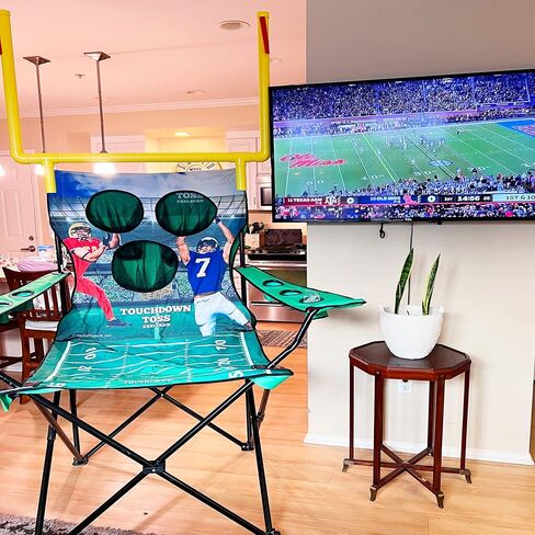 مجموعة ألعاب القذف والكراسي الخلفية مقاس XXL العملاقة - بطول 8 بوصات - لعبة كرة قدم خارجية تتسع لشخصين إلى 4 أشخاص - تتضمن كرات القدم ومضخة هواء وحقيبة للركل وحقيبة تخزين - للخياطة والفناء الخلفي والشاطئ والمتنزهات in Kuwait