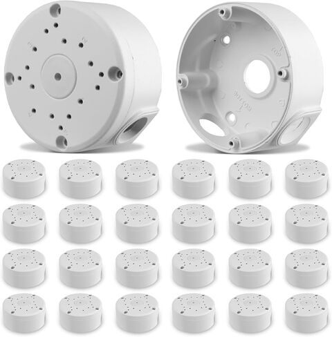 24 حزمة من صندوق توصيل كاميرا الأمان متوافق مع كاميرات الرصاص المقاومة للماء، دعامة تثبيت للكاميرا، كابل إخفاء من الألومنيوم، غطاء كاميرا كهربائي لتركيب وصلة CCTV in Kuwait