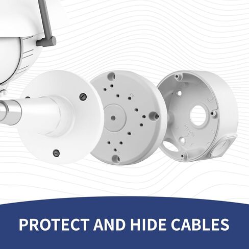 24 حزمة من صندوق توصيل كاميرا الأمان متوافق مع كاميرات الرصاص المقاومة للماء، دعامة تثبيت للكاميرا، كابل إخفاء من الألومنيوم، غطاء كاميرا كهربائي لتركيب وصلة CCTV in Kuwait