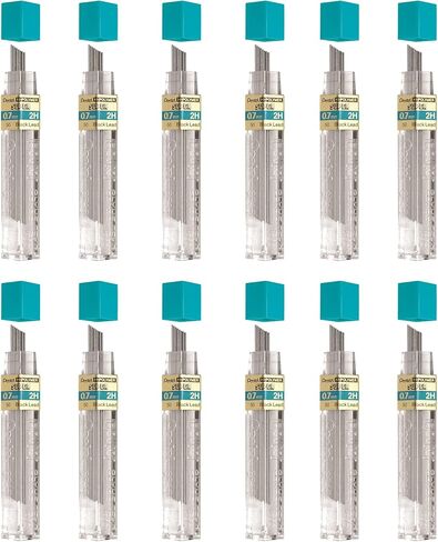 بنتل، سوبر هاي بوليمر، إعادة تعبئة الرصاص، 0.7 ملم متوسط، 2B، 144 قطعة من الرصاص (50-2B)، رمادي in Kuwait