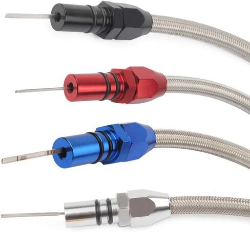 عصا قياس ناقل الحركة المرنة المصنوعة من الفولاذ المقاوم للصدأ متوافقة/بديلة لسيارة Chevy TH-350/TH-400 Turbo SBC BBC 530 مم - حامل جدار الحماية (فضي) in Kuwait