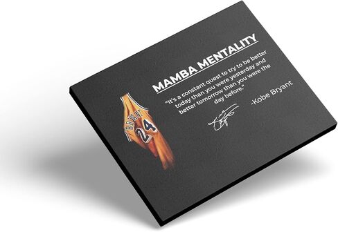 ملصق كوبي براينت مقاس 16 بوصة × 20 بوصة، مؤطر من قماش كوبي براينت، فن جداري لعقلية مامبا، ملصق مامبا أسود، ملصق الدوري الاميركي للمحترفين، ملصق كرة السلة، ديكور جدار تحفيزي (النمط 2) in Kuwait