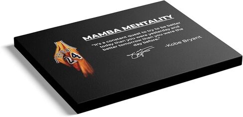 ملصق كوبي براينت مقاس 16 بوصة × 20 بوصة، مؤطر من قماش كوبي براينت، فن جداري لعقلية مامبا، ملصق مامبا أسود، ملصق الدوري الاميركي للمحترفين، ملصق كرة السلة، ديكور جدار تحفيزي (النمط 2) in Kuwait