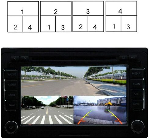 1Pcs Video Quad Splitter 4-Way Mini Processor Multiplexer Switcher for CCTV Security Camera in Kuwait