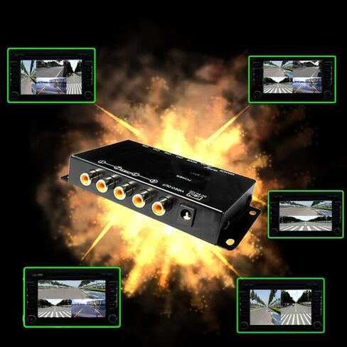 1Pcs Video Quad Splitter 4-Way Mini Processor Multiplexer Switcher for CCTV Security Camera in Kuwait