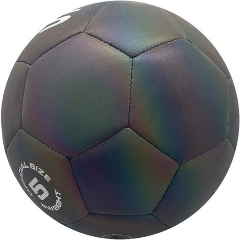 Glow Reflective Size 5 Soft Leather Soccer Ball-Light Up in Camera Flash,for Boys,Girls and Teens. in Saudi Arabia