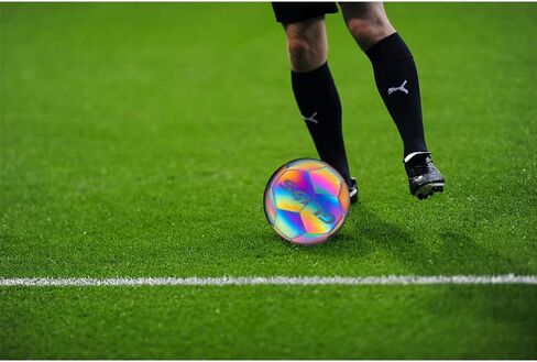 Glow Reflective Size 5 Soft Leather Soccer Ball-Light Up in Camera Flash,for Boys,Girls and Teens. in Saudi Arabia