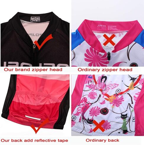 Women Cycling Jersey Set Short Sleeve+5D Padded Bicycle Shorts Quick-dry Reflective 3-Pockets in Saudi Arabia