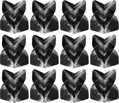 PATIKIL Dart Flights, 12 Pack PET Standard Darts Accessories Replacement Parts for Soft Tip Steel Tip, Black, Purple in Saudi Arabia
