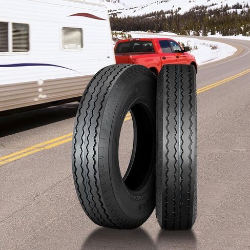 2 إطارات مقطورة Radial II Premium Trailer Radial Tires-ST175/80D13 نطاق تحميل 6PR C مداس عميق in Kuwait