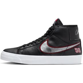 Nike Zoom Blazer Mid Pro GT Men's Casual Shoes (FN4182-001, Black/University RED/White/Metallic Silver)