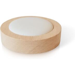 HALSA Ceramic Diffuser for Sauna, Office, Bedroom, Bathroom - Natural Beechwood Base, Passive Diffusion, Ceramic Stone Absorbs Essential Oils