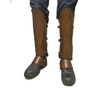 Faux Leather Boot Covers Steampunk Spats Greaves Gaiters Legguards Boot Tops The Crusaders Knight Accessoires