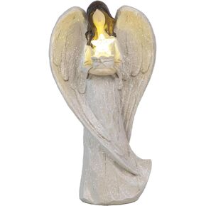 Hodao Beautiful Handmade Angel Sculpture, Home Decor Symbol of Protection and Blessings