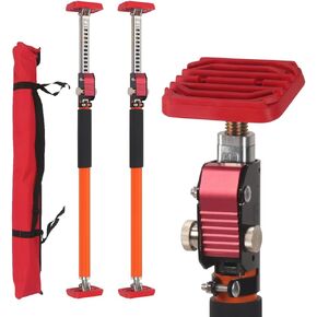 MOETER Third Hand Tool Support System, 2 Pack Premium Steel Support Rods, Adjustable 23.6 to 39.4 Inches, 132 LB Capacity for Cabinet Jack, Drywall Jack, and Cargo Bars