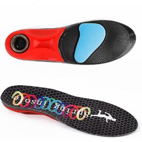 Heavy Duty Support - Over 220 Lbs Plantar Fasciitis Flat Feet High Arch Support Insoles High Stretch Shock Absorption U Heel Protectors Fits Men's and Women's Work Boot Insoles (Black, L)