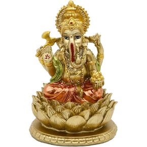 alikiki Hindu God Lord Ganesha Statue - India God Ganesh Statue Ganpati Idol Sculpture Indian Mandir Temple Pooja Items Home Altar Yoga Meditation Room Decor Gifts for Indian