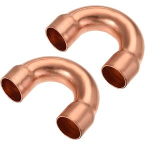 MECCANIXITY 180 Degree Return Bend Copper Fitting Welded Elbow Connection, 3/4 Inch ID for HVAC Refrigeration, Pack of 2