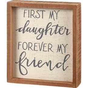 Primitives by Kathy Inset Box, Hand Illustrated Design Home Décor Sign, Cream