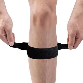 Elastic Lower Leg Compression Support Strap band, Calf Shin Splint Guard for Men and Women, Shin Splint for Stabilising Ligament, Joint Pain Relief, Fitness, Running, Basketball, Weightlifting,Climbing, Adjustable (Black)