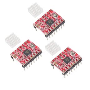 3PCS Stepper Motor Driver Module with Heat Sink for Stepper A4988 3D Printer Reprap