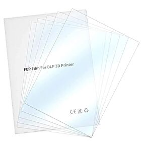 FEP Film Release Sheet 5 Pcs 260 x 200 mm 0.15mm Thickness with 95% Light Transmittance for ANYCUBIC Photon Mono X/ELEGOO Saturn/QIDI S Box/MSLA Mono/8.9" LCD DLP SLA UV Resin 3D Printers