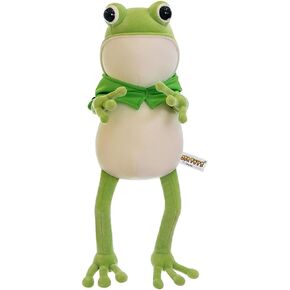 NatureMan 17.7 Inch Frog Plush Toy with Cloak Cartoon Frog Stuffed Animal Super Soft Frog Plush Cuddly Bedroom Decoration Pillow Birthday Gift for Kids