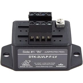 DITEK DTK-2LVLPF 24 V، طرف لولبي، زوجان، مصهر 1/2 أمبير، واقي من التيار الزائد، متوافق مع لوحات الإخطار والفيرليت، 200 مللي أمبير، حماية حلقة SLC
