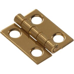 851185 3/4-Inch x 5/8-Inch Solid Brass Narrow Hinge, Bright, Brass Finish