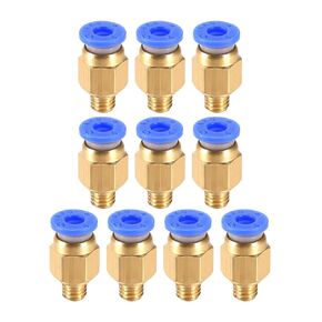 uxcell M6 Pneumatic Fitting Push to Connects,for 3D Printer Extruder 4mm OD Hose 1.75mm Filament 10pcs