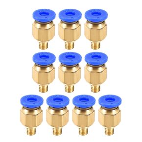 uxcell M6 Pneumatic Fitting Push to Connects,for 3D Printer Extruder 4mm OD Hose 1.75mm Filament 10pcs