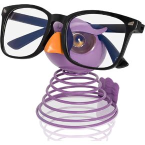 Made Easy Kit Owl Design Eyeglasses Holder Stand - Bobblehead Rack for Sunglasses and Specs - Fun Decorative Eyewear Spectacle Display Riser (Owl Black)