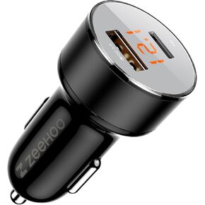 ZEEHOO Car Charger, 95W USB C Car Charger, Cigarette Lighter Charger, Fast Car Charger Adapter Compatible with iPhone 15 Pro Max Plus 14 13 12 Samsung Galaxy S23/22 etc