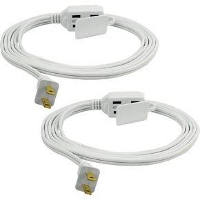 Clear Power Indoor Extension Cord - 9 FT, Green | 3 Outlet, 16/2 SPT-2, with Lighted Footswitch, Perfect for Christmas Lights and Holiday Decorations (CP10028)