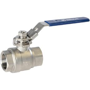 MONVA 2-PC Stainless Steel 1-1/4'' inch Ball Valve NPT Standard for water oil gas with lock device