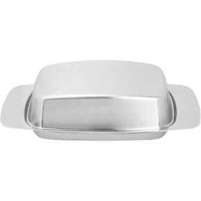 PACKOVE Stainless Steel Butter Box Butter Dish With Lid Stainless Steel Butter Tray Covered Butter Dish Metal Butter Dish Butter Holder Container Butter Keeper For Kitchen