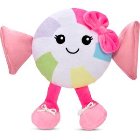 iscream Pretty Peppermint 8" Embroidered Accent Plush Mini Holiday Pillow