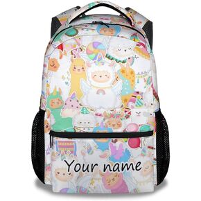 Llama Backpacks for Girls Boys, 16 Inch Cute Backpack for School, Teal, Large Capacity, Durable, Lightweight Bookbag for Kids Travel