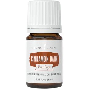 Young Living Cinnamon Bark Vitality - 5ml - Aromatic Culinary Spice - Premium Essential Oil for Immune Support - Antioxidant Dietary Supplement - Spicy Flavor Enhancer