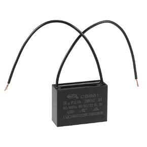 CBB61 4uF Ceiling Fan Capacitor 250V AC 40/85/21 ±5% 50/60Hz Cylinder 38x28x18mm with 2 Wires Metalized Polypropylene Film Capacitors for Electric Fan Pump Motor Generator,1 PCS