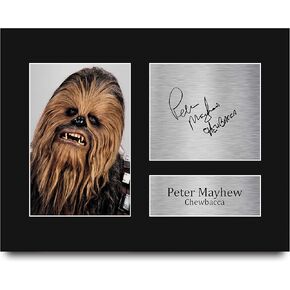 HWC Trading Peter Mayhew Gift USL Signed Printed Autograph Star Wars Gifts Chewbacca Print Photo Picture Display - US Letter Size