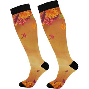Wusikd Funny Monkey Compression Socks for Women and Men Circulation Colorful Long Socks for Athletic Running 1