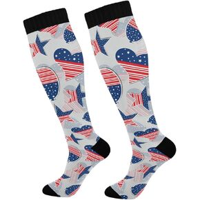 Wusikd Funny Monkey Compression Socks for Women and Men Circulation Colorful Long Socks for Athletic Running 1