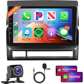 2G 32G Android Car Stereo for Toyota Tacoma 2005-2015 with Apple Carplay, Rimoody 9 Inch Touch Screen Car Radio with GPS Navigation Bluetooth FM HiFi WiFi Android Auto + AHD Backup Camera